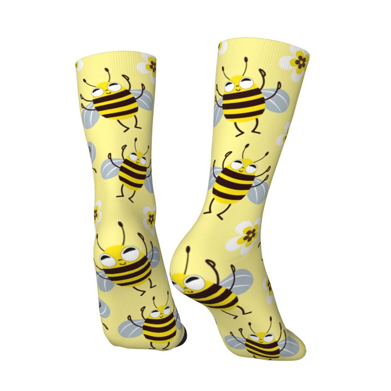 Dress Sock Men - مخصص بارد رجل مضحك النحل الزهور