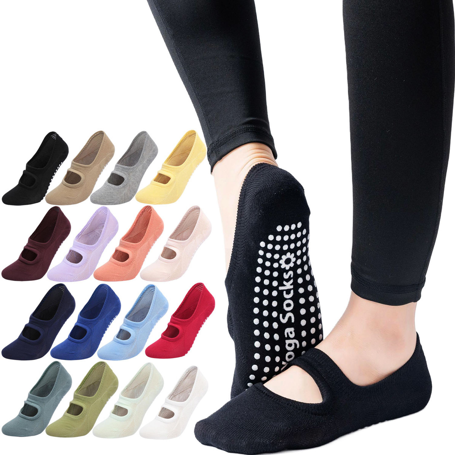 Grip Sock Yoga - جوارب يوجا نسائية عالية الجودة مضادة