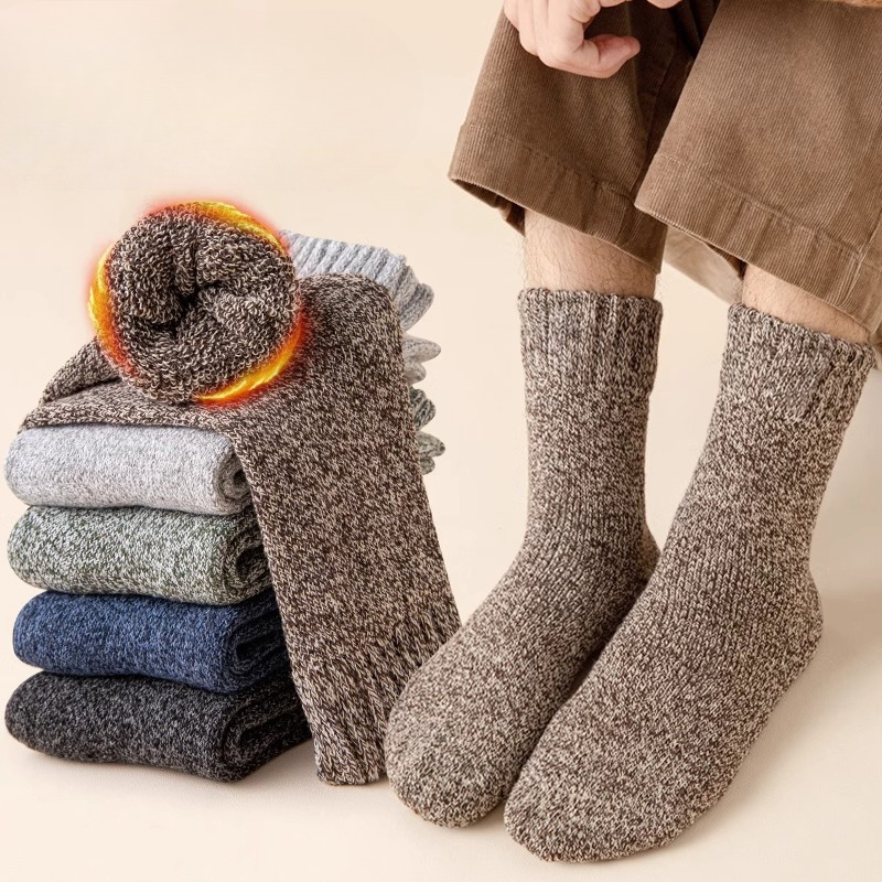 Thermal Sock Winter - 5 أزواج من الجوارب القطنية ذات