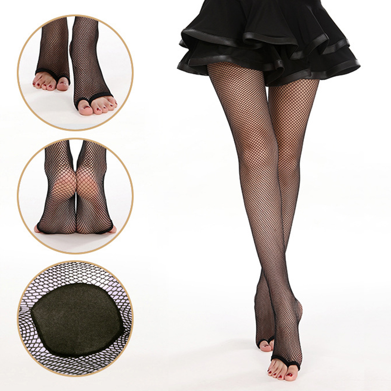 Fishnet Stocking Women - جوارب شبكية مثيرة للرقص اللاتيني، جوارب