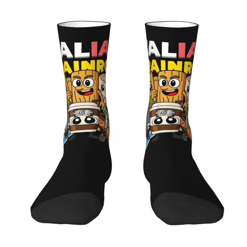 Dress Sock Men - مخصص الإيطالية Brainrot اللباس الجوارب رجل