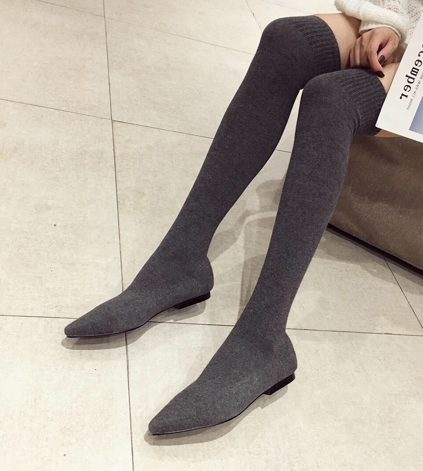 Boot Sock Slouchy - AIYKAZYSDL 2024 الخريف هريرة كعب منخفض