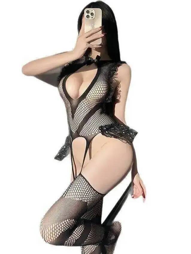 بودي ستوكينج شبكي مثير بحواف د - مراجعة Fishnet Stocking Women وسعره