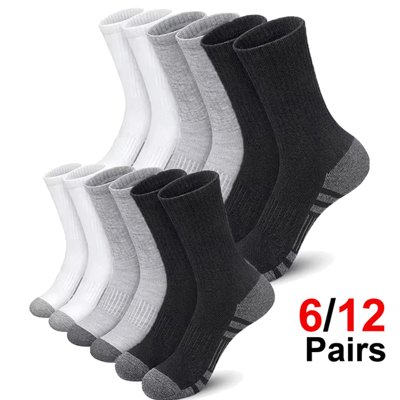 جوارب رياضية عالية الأداء للرج - مراجعة Cotton Crew Sock Pack وسعره