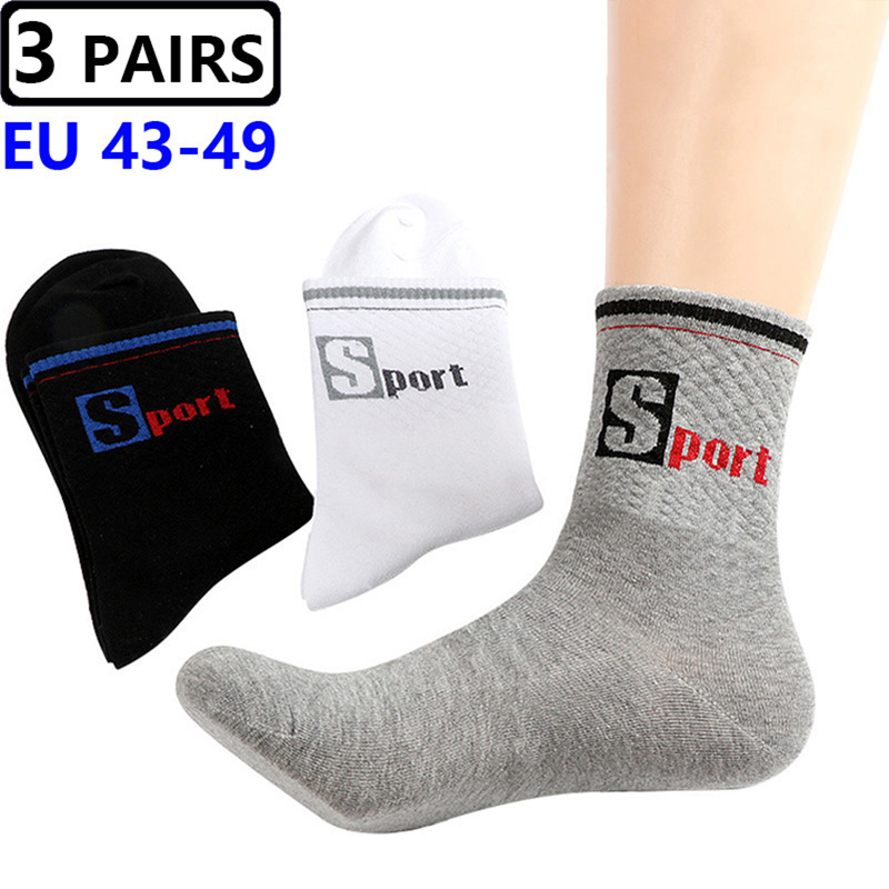 3 زوج/حزمة جوارب كبيرة كبيرة ا - مراجعة Cotton Crew Sock Pack وسعره