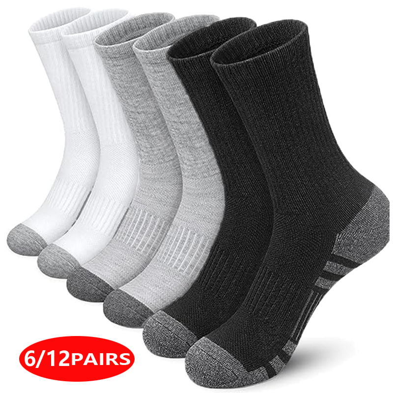جوارب رياضية عالية الأداء للرج - مراجعة Cotton Crew Sock Pack وسعره