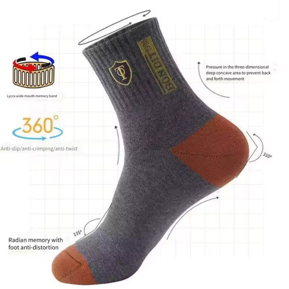 جوارب حرارية رجالية فاخرة (5/1 - مراجعة Cotton Crew Sock Pack وسعره