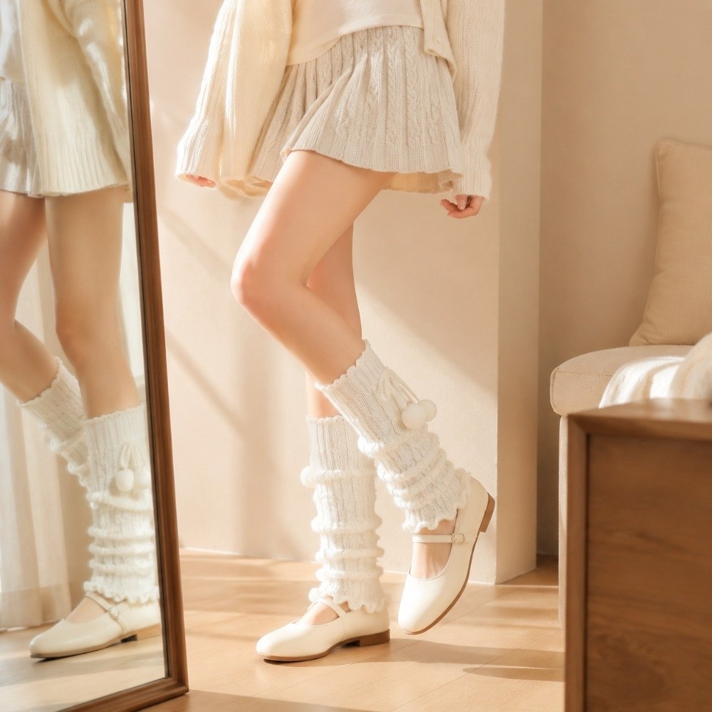 دفايات أرجل محبوكة بنمط الكابل - مراجعة Boot Sock Slouchy وسعره