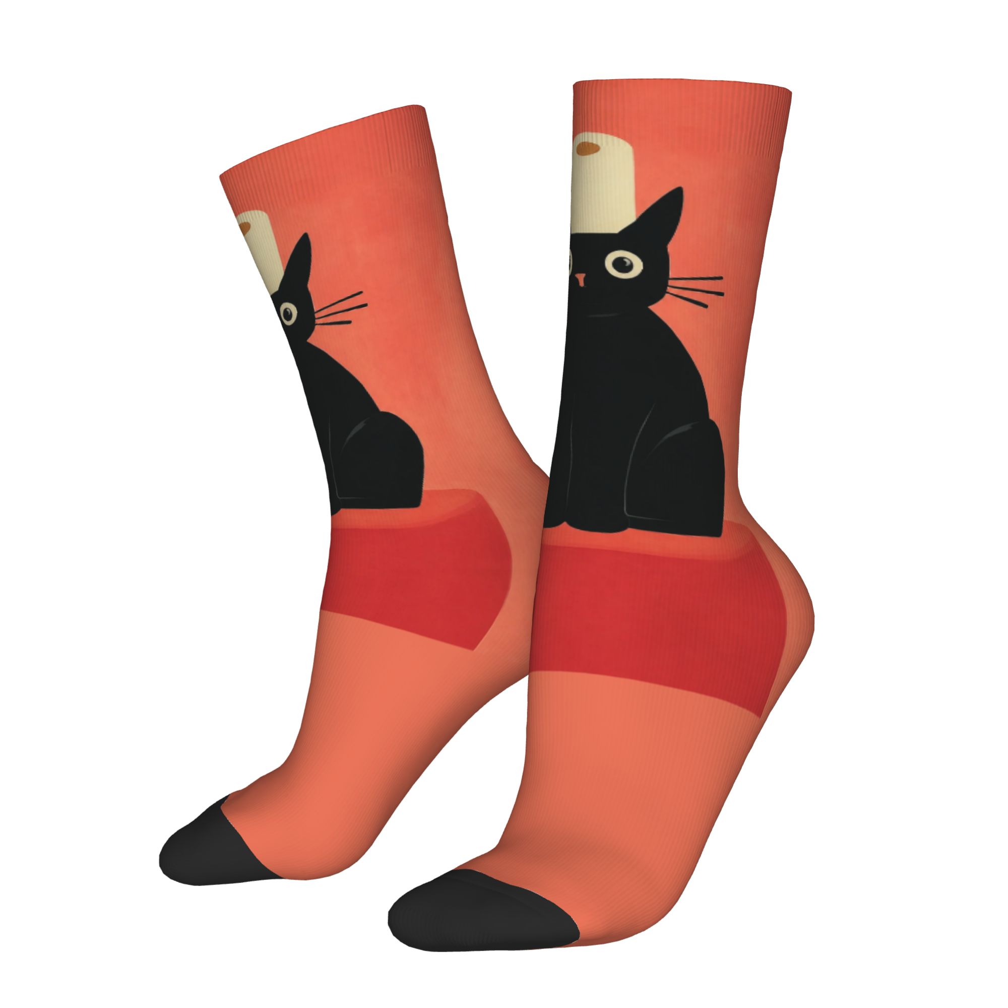 جوارب مخصصة بتصميم قطة سوداء م - مراجعة Dress Sock Men وسعره
