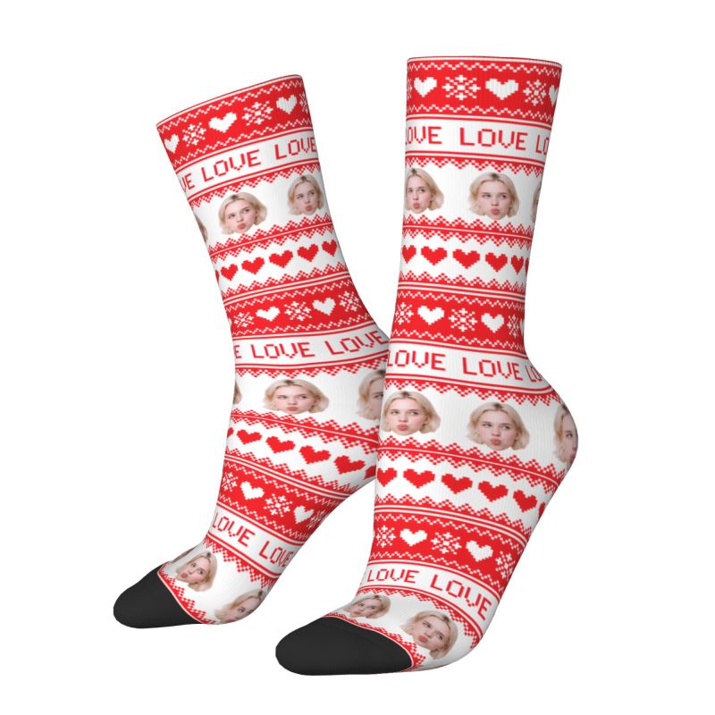عيد الميلاد شخصية مخصصة الوجه  - مراجعة Dress Sock Men وسعره