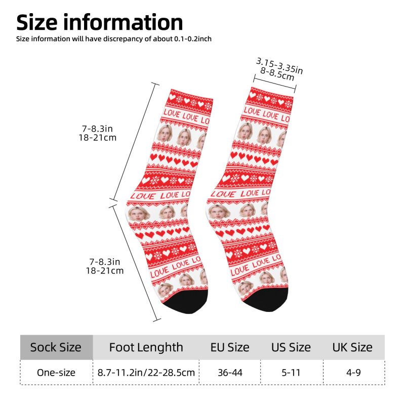عيد الميلاد شخصية مخصصة الوجه  - مراجعة Dress Sock Men وسعره
