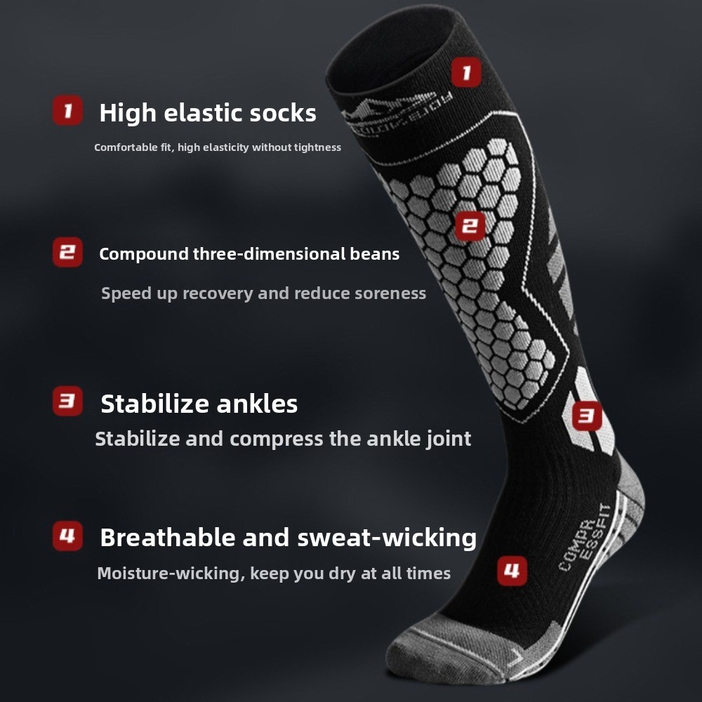 جوارب تزلج جديدة سميكة ومضادة  - مراجعة Thermal Sock Winter وسعره