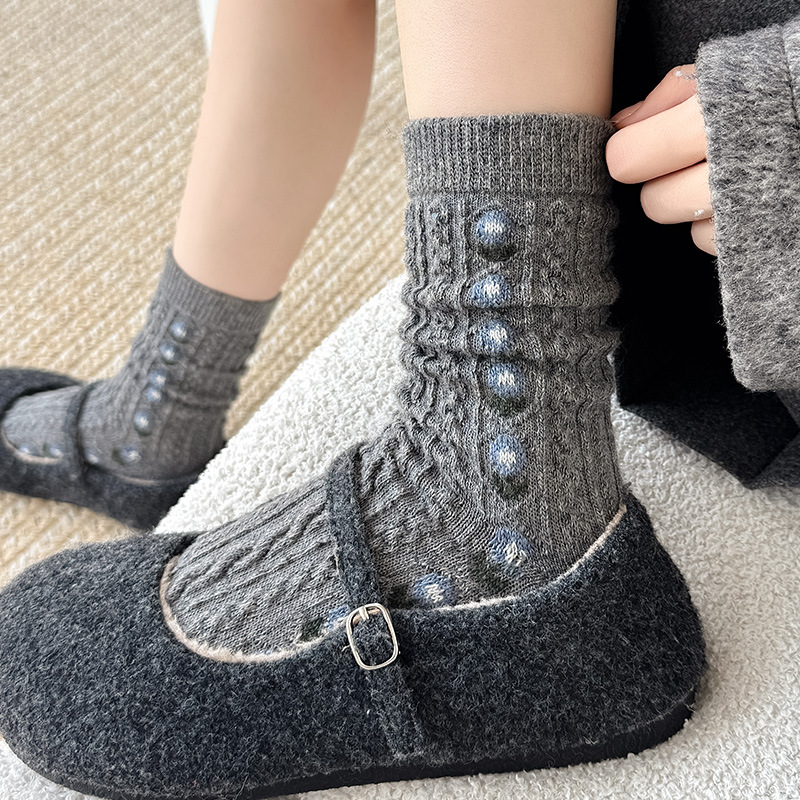 الكورية الحلو الأزهار الصوف من - مراجعة Boot Sock Slouchy وسعره