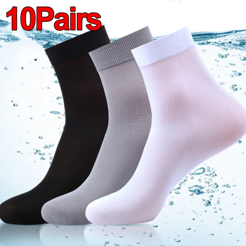 10Pairs الرجال الجوارب الصيف ر - مراجعة Silk Sock Bamboo وسعره