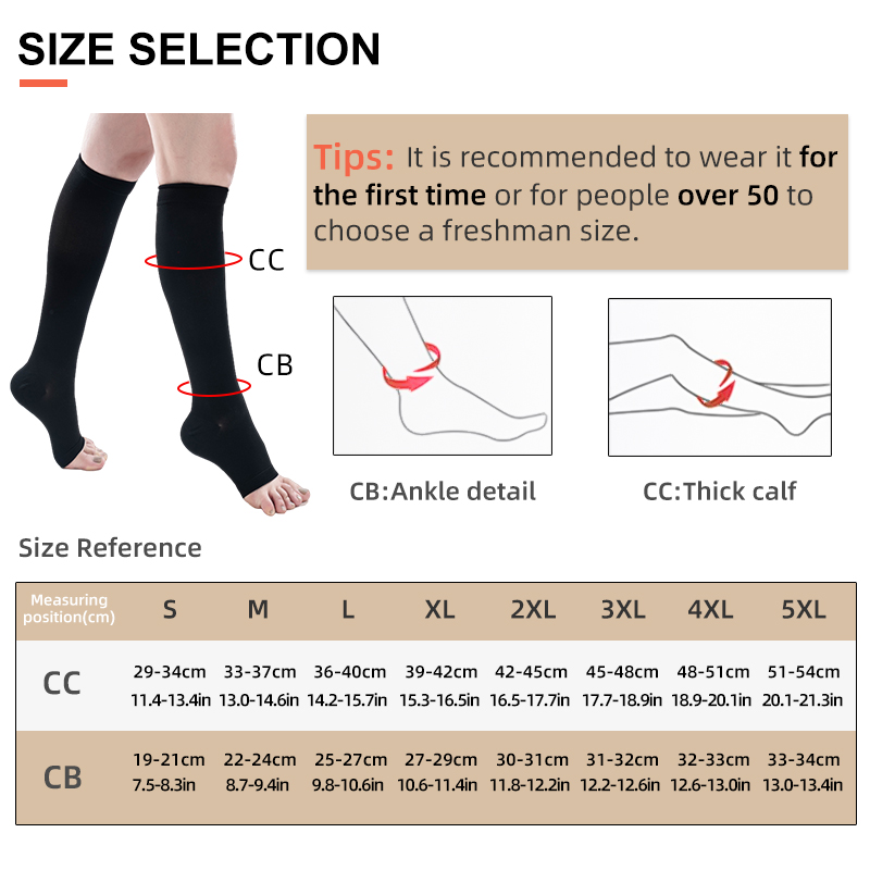 S-5XL 2 قطعة/زوج ضغط الطبية ال - مراجعة Compression Sleeve Calf وسعره